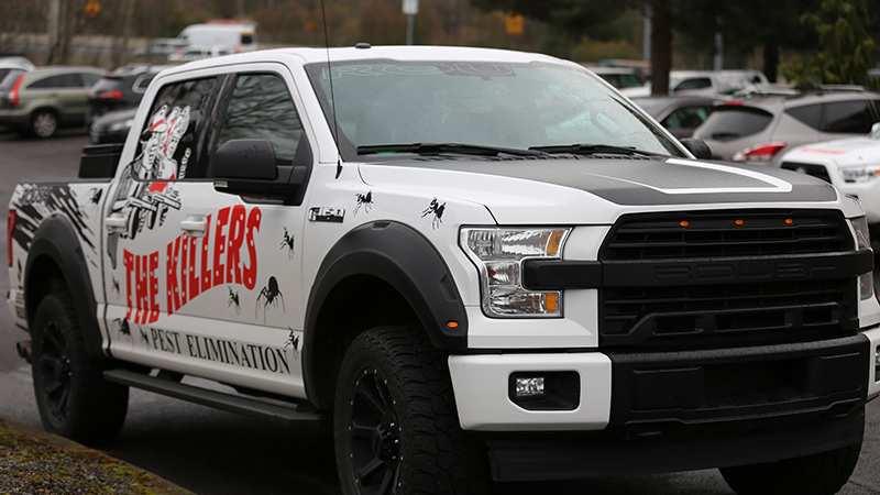 The Killers Pest Control Wrapped Truck